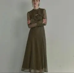 アンドレスド ANDRESD バックオープンジオメトリックドレス