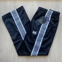 Needles トラックパンツ ブラック　ホワイト Sサイズ♣01 2025年最新】ニードルス トラックパンツ ブラック ホワイトの
