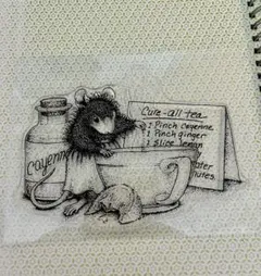 【クリアスタンプ】手描き風マウスのスタンプ