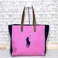 RALPH LAUREN GOLF キャンバス レザートートバッグ ビッグポニーのサムネイル