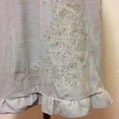 美品✨ペイトンプレイス✨シルバー刺繍ベルベットワンピ