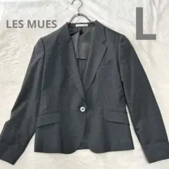 【LES MUES】レミュー◆洗える＆高機能 テーラードジャケット/ストライプ
