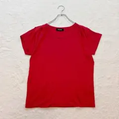 ズッカ【M】赤 Tシャツ 綿100% ゆったり ストレッチ 薄手 カジュアルのサムネイル