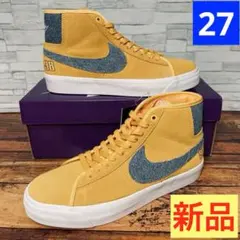 【箱付き新品】ナイキ SB ブレーザー ミッド イエロー デニム 27 NIKE