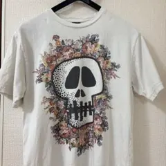 STUSSY スカル 花柄 Tシャツ ホワイト