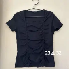 23区 半袖カットソー ネイビー サイズ32のサムネイル