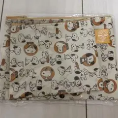 スヌーピー 60th 60周年記念 ポーチ 2個セット 約25cm x 12cm