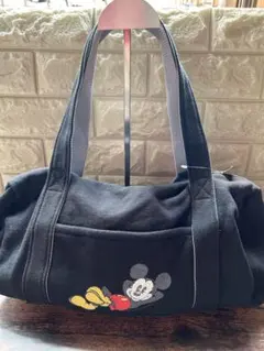 Disney キャラクターミッキー のデザインカジュアルなブラックトートバッグ