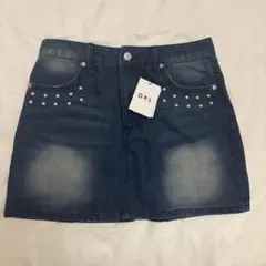 GRL スタッズ付き デニムミニスカート