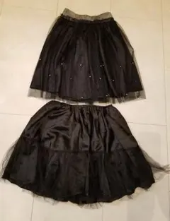 swingle インナー付き　オーガンジースカート　パール