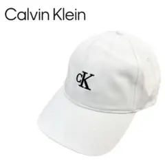 カルバンクライン 帽子 キャップ 4D5002 ホワイト 刺繍ロゴ 男女兼用
