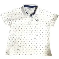 Black&White ポロシャツ 総柄 ゴルフ レディース LL