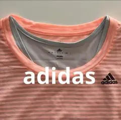 ●adidasアディダス●半袖Tシャツ●オレンジ×ライトグレー●のサムネイル
