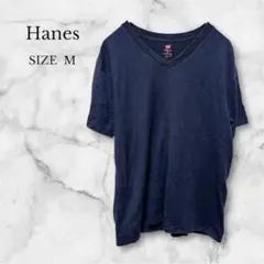 ヘインズ 半袖Tシャツ Vネック シンプル 無地 カジュアル コットン100%