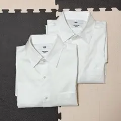 【2着セット】ユニクロ スーパーノンアイロンシャツ 長袖 L 白