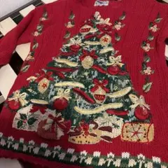 アメリカの古着屋購入！本場のクリスマスハンドメイドセーター