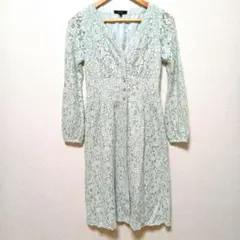 rienda　リエンダ　レースフレアミディワンピース　ライトグリーン