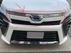 トヨタ ヴェルファイア 30 後期 ボンネット フード モール スモーク