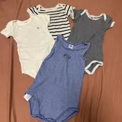 【未使用品含む】プチバトー　肌着　ボディ　12m 74 4枚セット