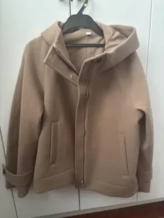 GU コージーメルトンショートフーディコート Sサイズ ブラウン