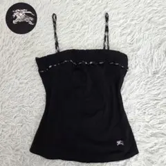 BURBERRY BLUE LABEL ホルターネックキャミ ブラック Y2K y2k✨️ BURBERRY BLUE LABEL ホルターネック キャミ