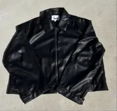ブラック 短丈　レザージャケット S