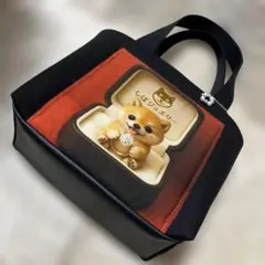 帆布使いトートバッグパネル=しばジュエリー<柴犬>