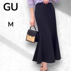 【ジーユーGU】カットソーマーメイドロングスカートブラック M