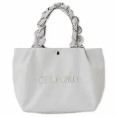 CELFORD フリルラメ刺繍トートバッグ（small）　ライトグレーのサムネイル