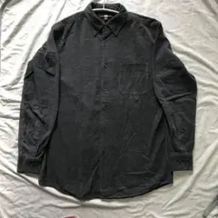 UNIQLO メンズ　ダークグレー コーデュロイ長袖シャツ L