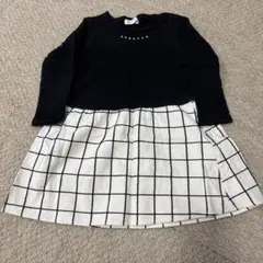 3can4on チェック柄 ワンピース 110cm
