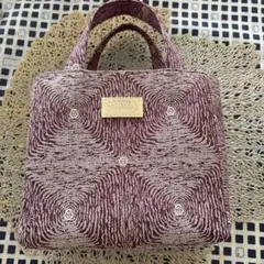 NaRaYa ハンドバッグ ボルドー系 総柄のサムネイル