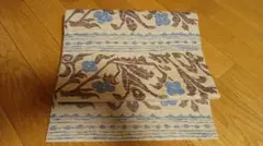 紙布？　名古屋帯 花柄 ベージュ