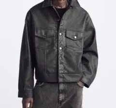 ZARA レザートラッカージャケット