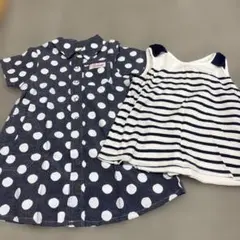 Bobson ドット柄 半袖ワンピース 100cm