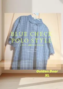 Golden Bear ポロシャツ チェック柄 XL メンズ ゆったり 掘り出しのサムネイル