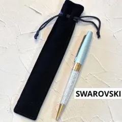 SWAROVSKI ボールペン　水色　ゴールド　スワロフスキーのサムネイル