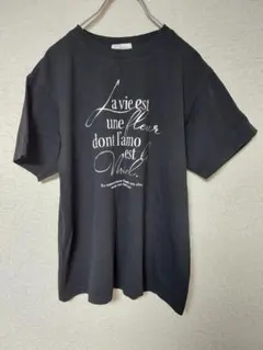 Linoluce ロゴプリント 半袖Tシャツ ブラック M