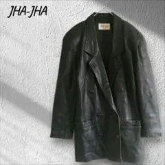 ジャジャ 本革 黒 レザージャケット ヴィンテージ 高級 トルコ リメイク 古着