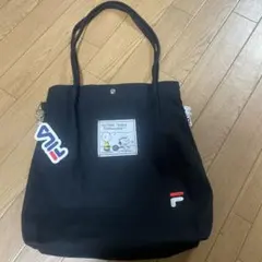 スヌーピー　トートバッグ　フィラ　ピーナッツ FILA