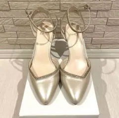 【未使用】AIMER エメ　メッシュグリッターパンプス