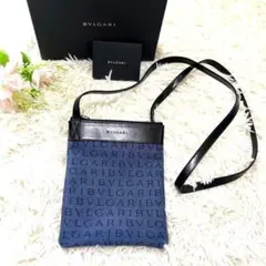 【未使用品】ブルガリ ショルダーバッグ ロゴマニア サコッシュ デニムのサムネイル