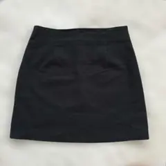 【SPINNS】ブラック ミニスカート シンプル 無地