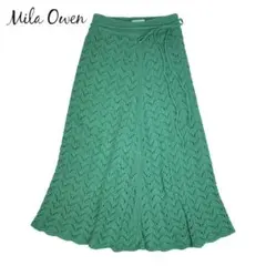 03T556☆ Mila Owen ローゲージ ニット ロング フレアスカート