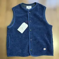 ヴァンソンエミレイユ ボアベスト　フリースベスト　ネイビー　40 大きめ