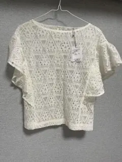 OPAQUE.CLIP アイボリー レース トップス Mサイズ