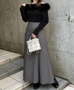 INGNI バックレースアップマーメイドスカート　グレー