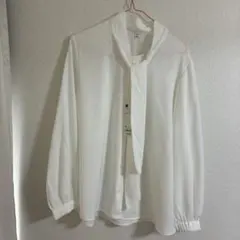 GU オフホワイト 長袖ブラウス XL