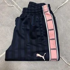 PUMA ストライプジャージ ネイビー/ピンク
