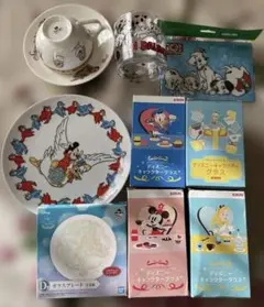 ディズニー　グラス　皿　ティーカップ　食器まとめてセット